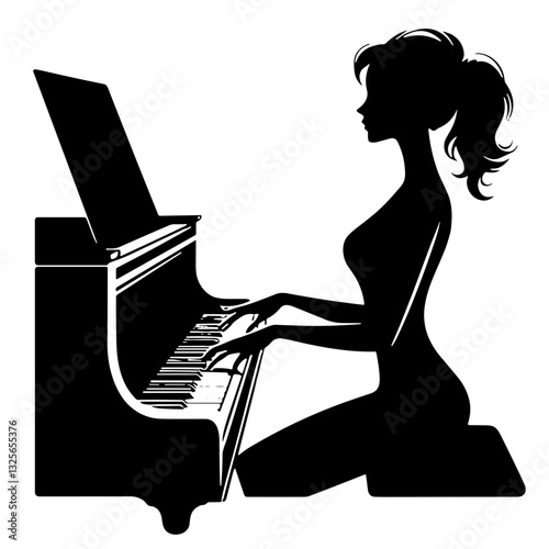Black Piano Silhouette