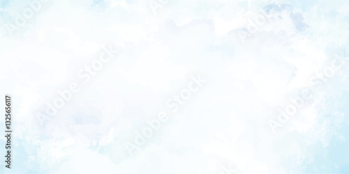 Abstract sky and clouds background, Vibrant clear sky with puffy and blurry natural clear clouds, watercolor background concept abstract cloudy sky