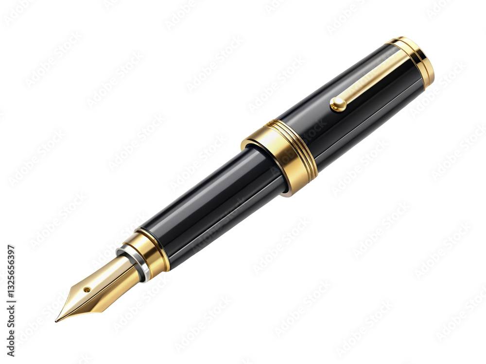 fountain pen isolated on a transparent background fountain pen isolated on a transparent background