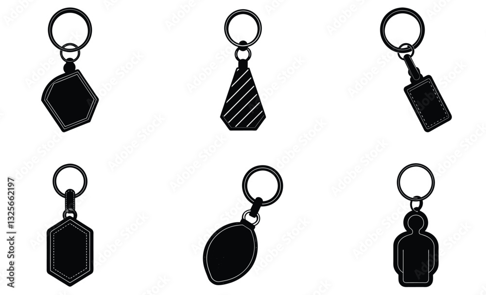 Keychain silhouette vector Keychain silhouette vector