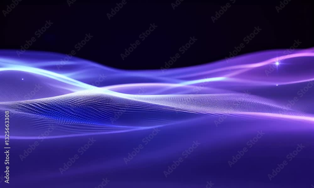 Abstract Purple Wave Background Animation Loop