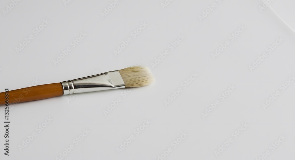 Fototapeta premium brush on a clean white canvas