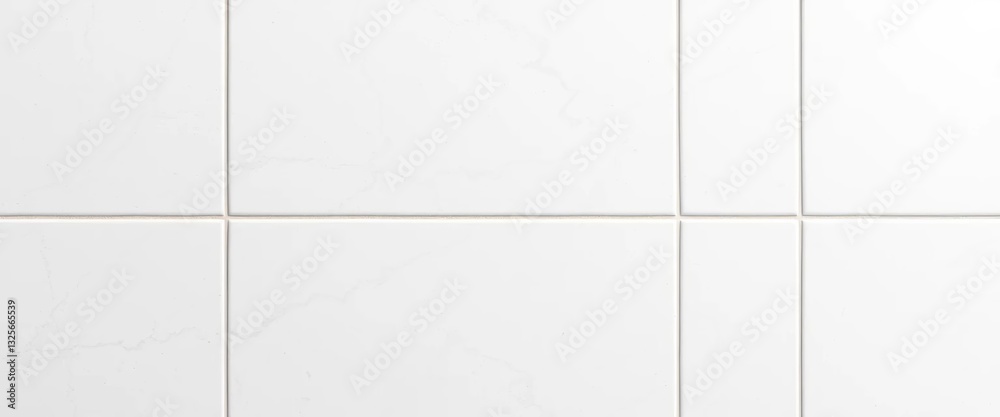Abstract background of white ceramic tile texture showing grout lines and subtle variations in surface, texture, art Abstract background of white ceramic tile texture showing grout lines and subtle variations in surface, texture, art