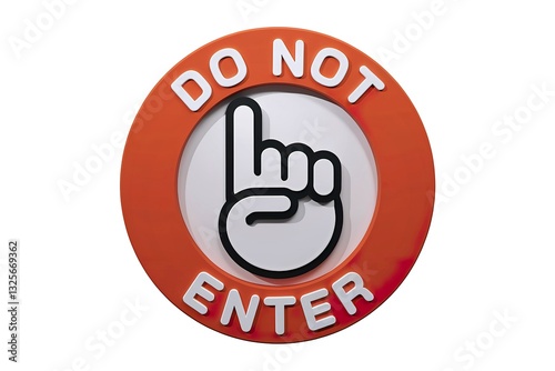 A 3D render of a circular prohibition sign
