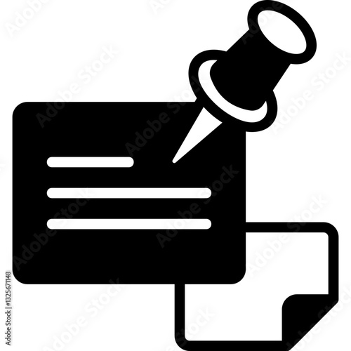 Paper Pin glyph icon