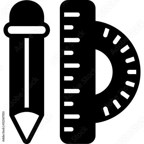 Pencil Ruler glyph icon