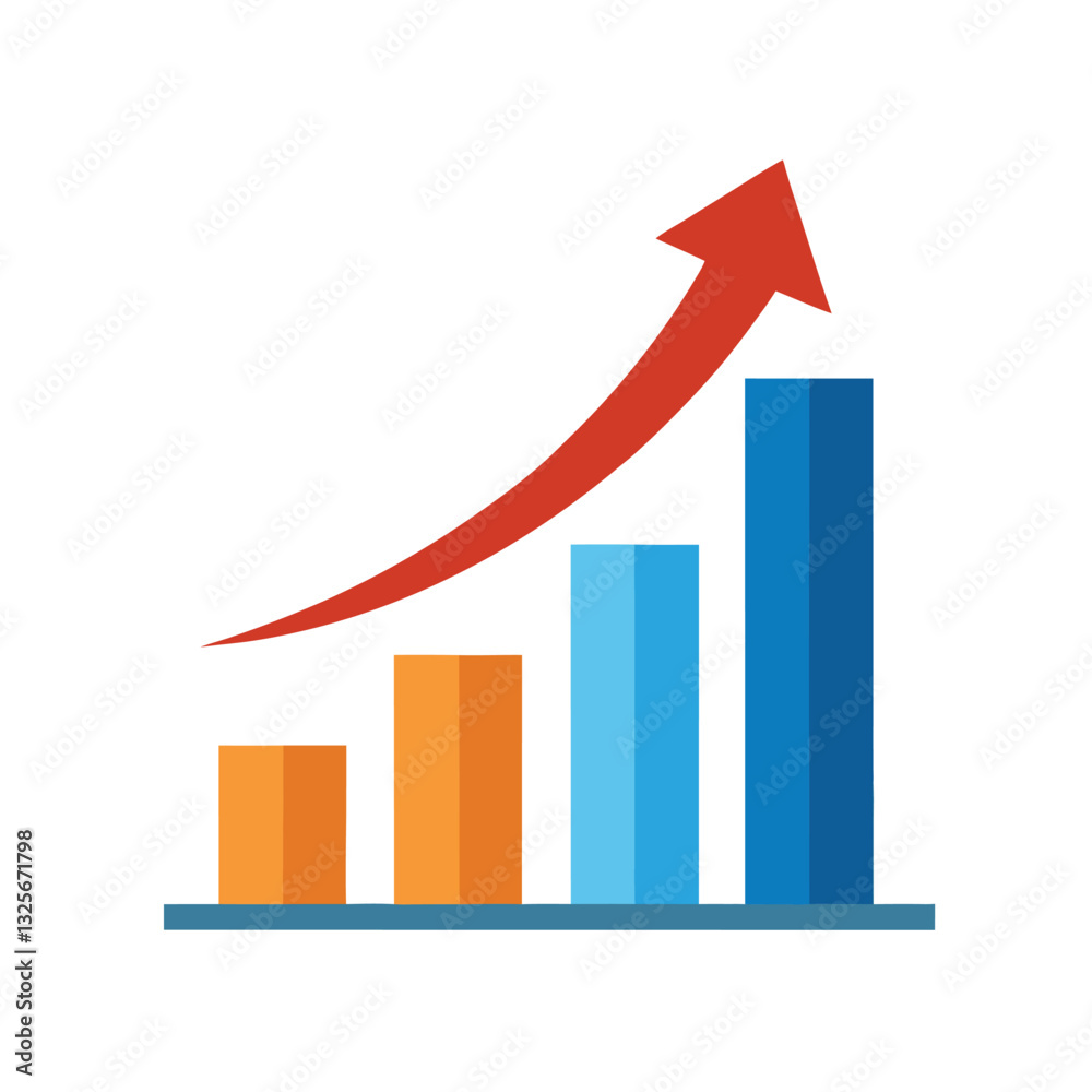 business chart with arrow business chart with arrow