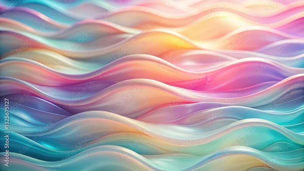 Fototapeta premium Kwashi Paper Abstract Wave Pattern, pastel colors, soft focus, pastel colors