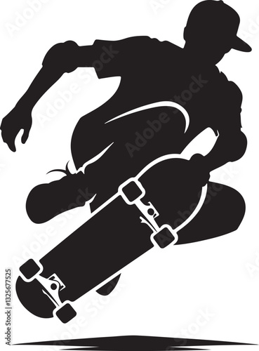 Skateboarder Silhouette Vector Bundle
