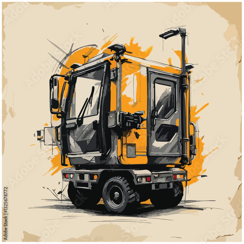toy truck on white background