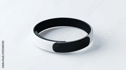 Sleek Modern Fitness Tracker Band in White and Black with Minimalist Design and Advanced Health Monitoring Features for Active Lifestyle photo