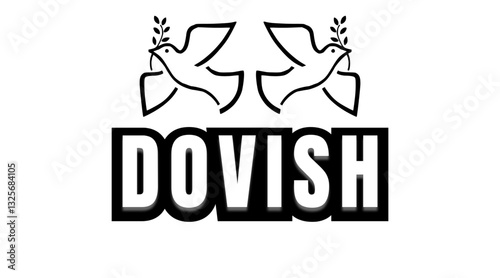 Vector text illustrations for Dovish.