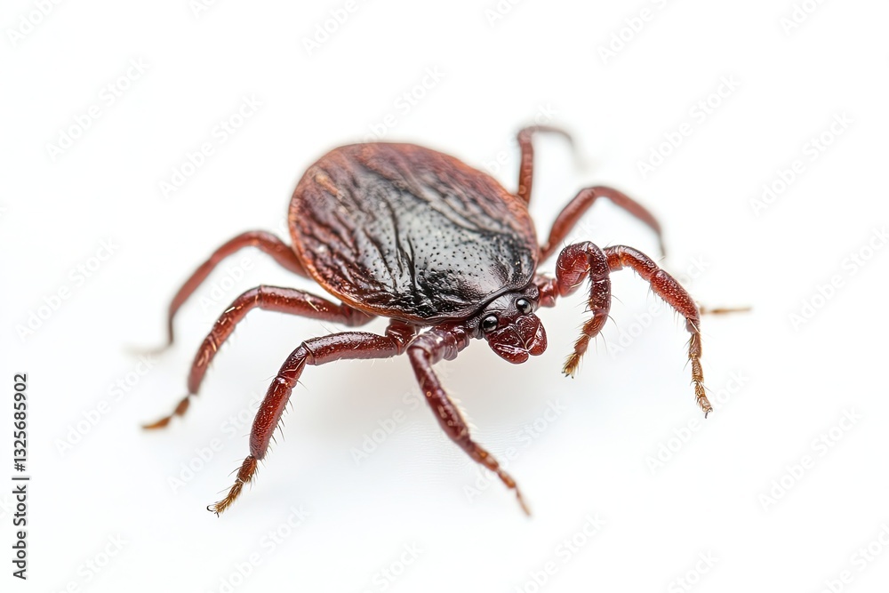 Macro Photography of Tick Isolated on White Background Macro Photography of Tick Isolated on White Background