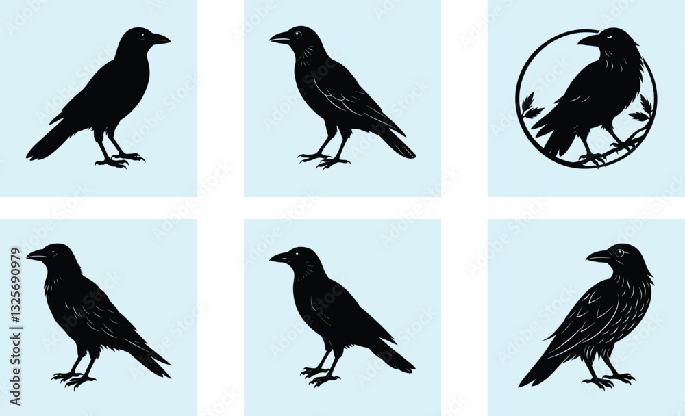 Obraz premium Crow Silhouette vector