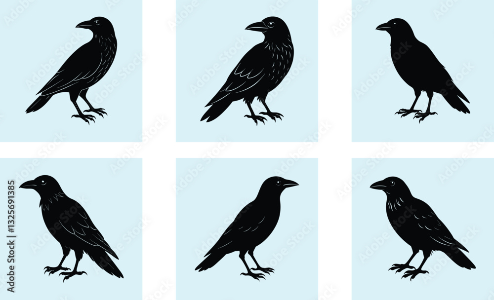 Fototapeta premium Crow Silhouette vector