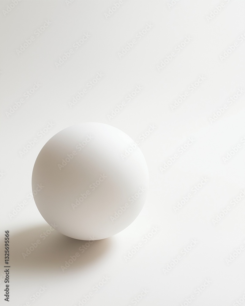 Minimalist Sphere: A simple, perfectly spherical white ball, casting a soft shadow, embodies purity and simplicity. The subtle gradient enhances the three-dimensionality. Minimalist Sphere: A simple, perfectly spherical white ball, casting a soft shadow, embodies purity and simplicity. The subtle gradient enhances the three-dimensionality.