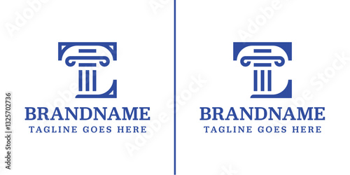 Letters TL Pillar Law Logo, symbolizing strength, stability, and justice