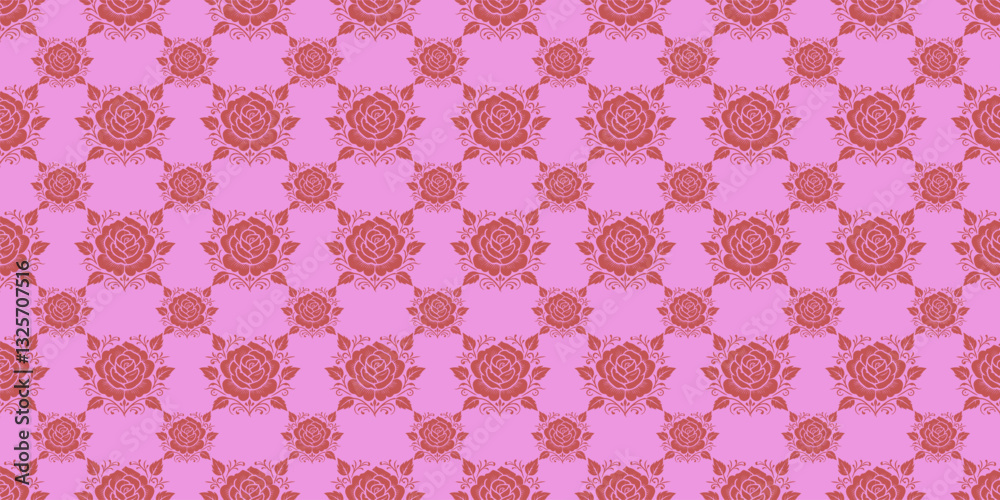 seamless pattern with pink flowers seamless pattern with pink flowers
