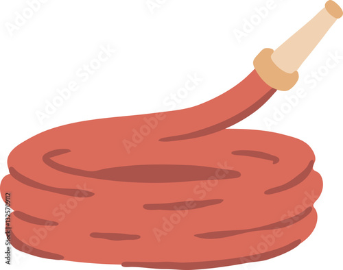 handdrawn garden hose illustration