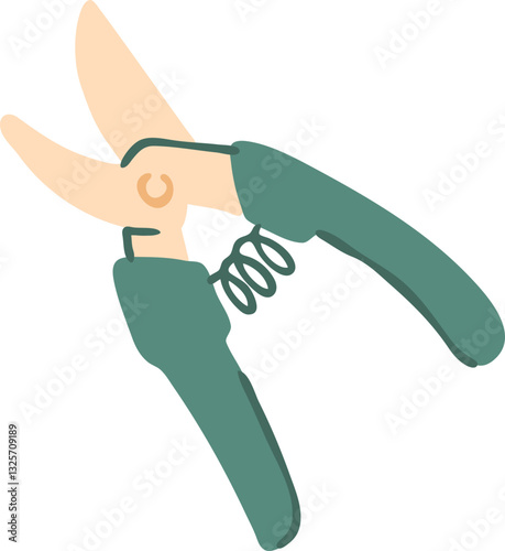 handdrawn garden pruners illustration