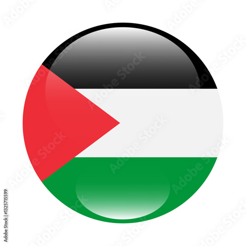Free Download Palestine flag. Button flag icon. Standard color. Circle icon flag. Computer illustration. Digital illustration. Vector illustration. - GFXLoad