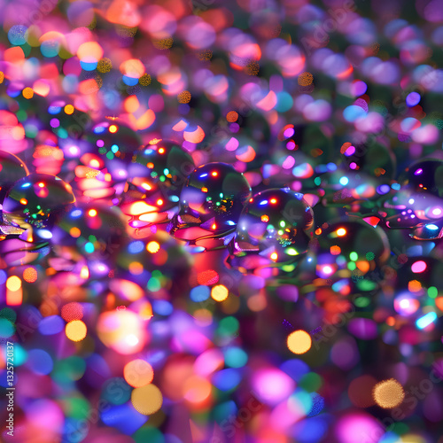 Colorful glowing Christmas lights background