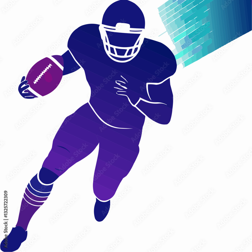 Cartoon illustration of an ice hockey player in action with a ball wearing a helmet Cartoon illustration of an ice hockey player in action with a ball wearing a helmet
