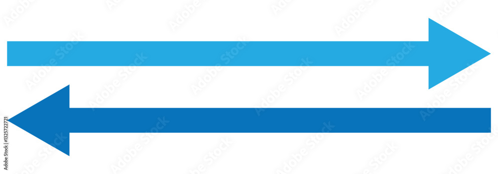 Blue arrows vector illustration. Exchange arrow icon. Arrows icon set. Blue horizontal double arrow. Vector illustrator Blue arrows vector illustration. Exchange arrow icon. Arrows icon set. Blue horizontal double arrow. Vector illustrator