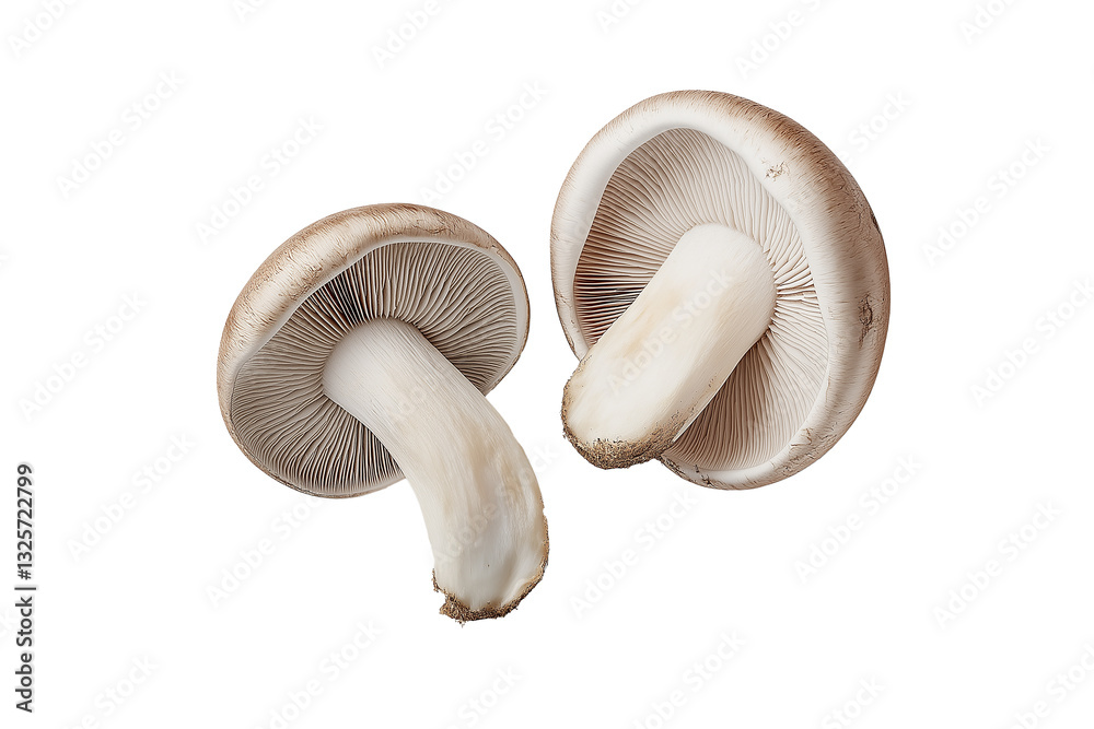 two mushroom isolated on white two mushroom isolated on white