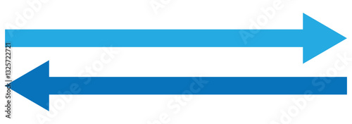 Blue arrows vector illustration. Exchange arrow icon. Arrows icon set. Blue horizontal double arrow. Vector illustrator