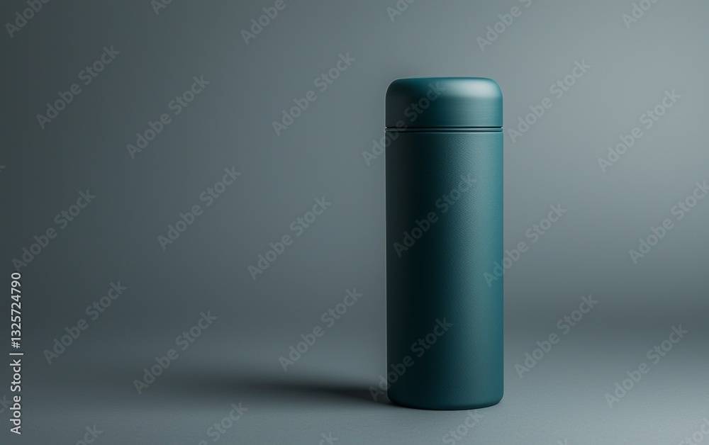 Sleek reusable water bottle standing upright on a smooth surface showcasing minimalist design and modern color Sleek reusable water bottle standing upright on a smooth surface showcasing minimalist design and modern color