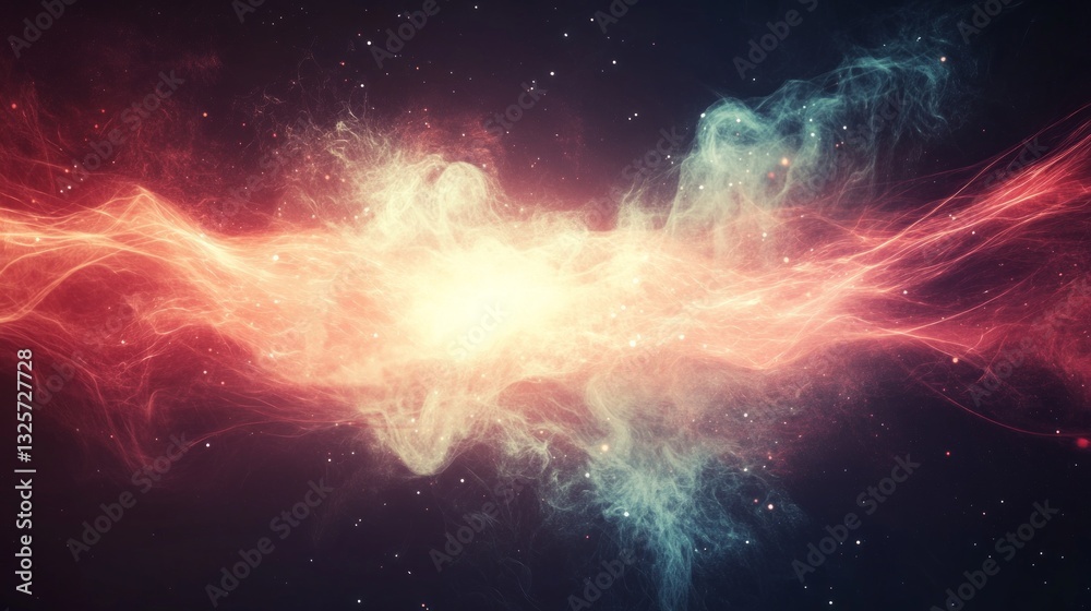 Abstract Cosmic Background with Swirling Colors and Stars Abstract Cosmic Background with Swirling Colors and Stars