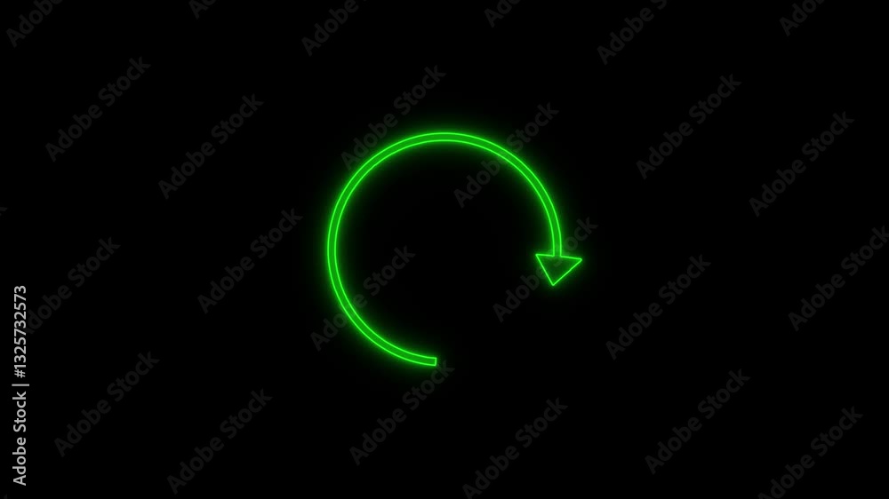Refresh button icon animation, circle arrow icon set, reload