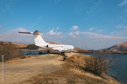 old airplane on the ground