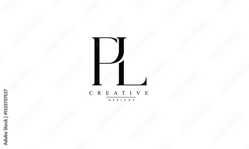Alphabet letters Initials Monogram logo PL LP P L Alphabet letters Initials Monogram logo PL LP P L