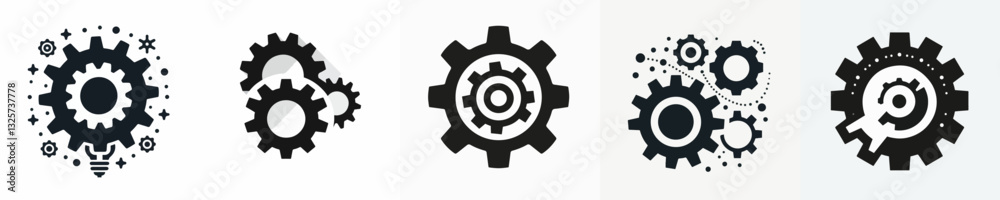 Vector of a gear silhouette. Vector of a gear silhouette.