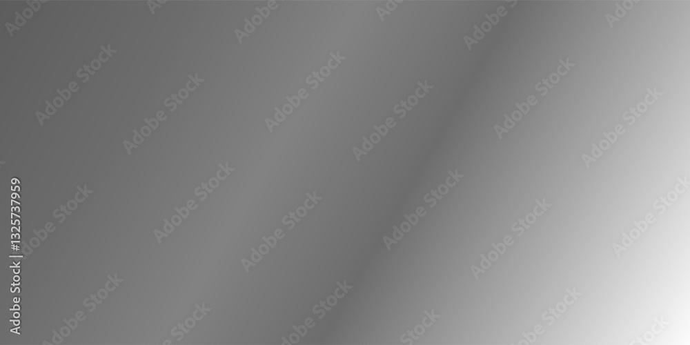 Metallic gradient of silver color on a white background. A pattern with a shiny metallic gradient. Metallic gradient of silver color on a white background. A pattern with a shiny metallic gradient.