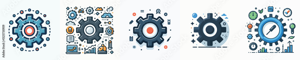 Vector of a gear. Vector of a gear.