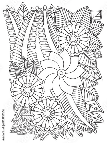 Wallpaper Mural Zentangle Coloring Pages -for Adult Torontodigital.ca