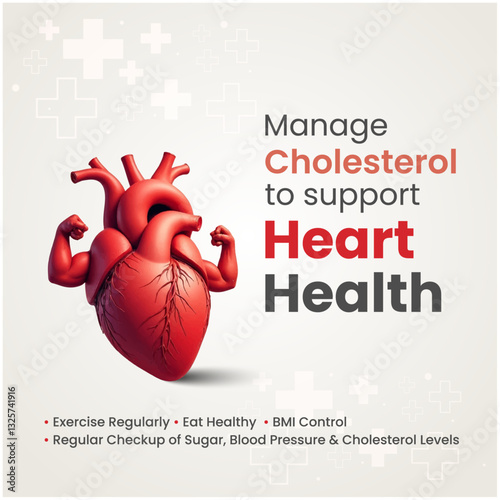 Healthy Heart. Cardiologist, Hospital. Social Media Post