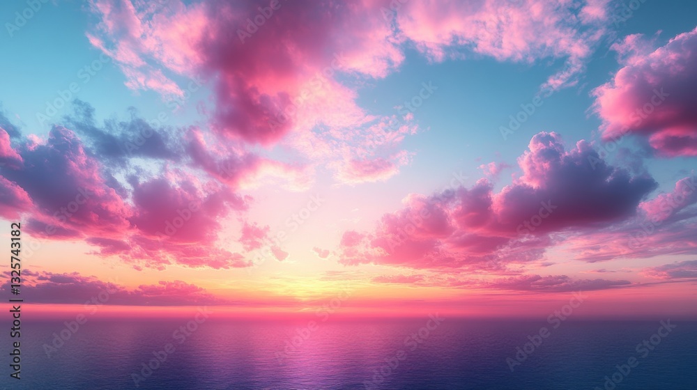 Obraz premium Soft Pastel Gradient Texture – Sky and Sea 