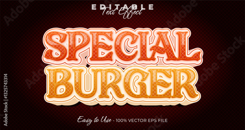 special burger - Editable Text Effect, Font Style