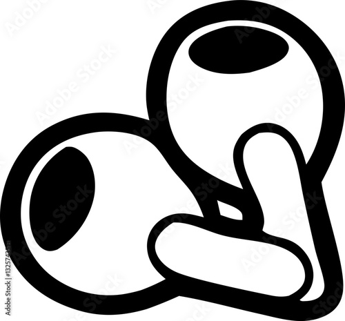 black and white earphone
