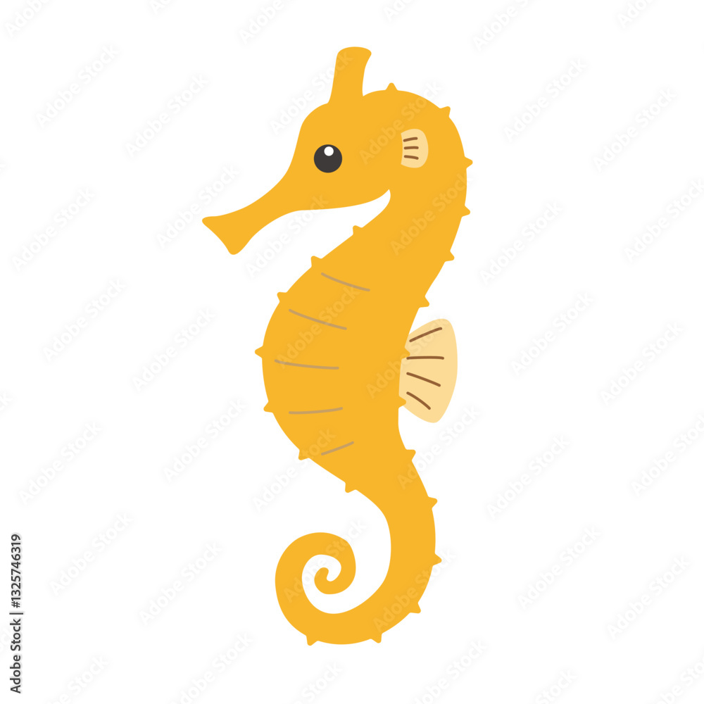 Obraz premium 黄色のタツノオトシゴ