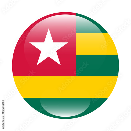 The flag of Togo. Flag icon. Standard color. Circle icon flag. 3d illustration. Computer illustration. Digital illustration. Vector illustration. Free Download The flag of Togo. Flag icon. Standard color. Circle icon flag. 3d illustration. Computer illustration. Digital illustration. Vector illustration. - GFXLoad