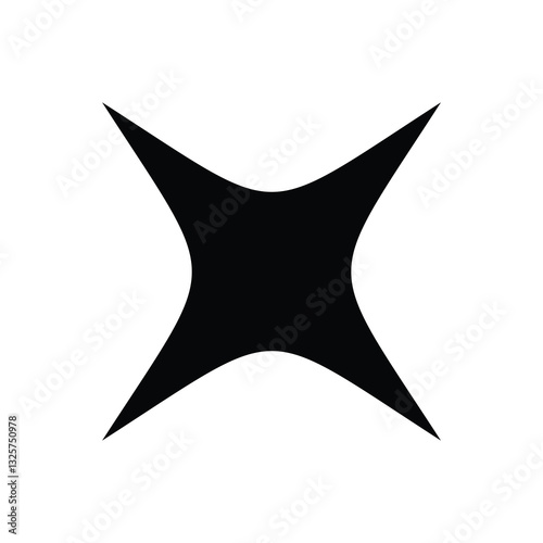 textured four point star icon design vector illustration