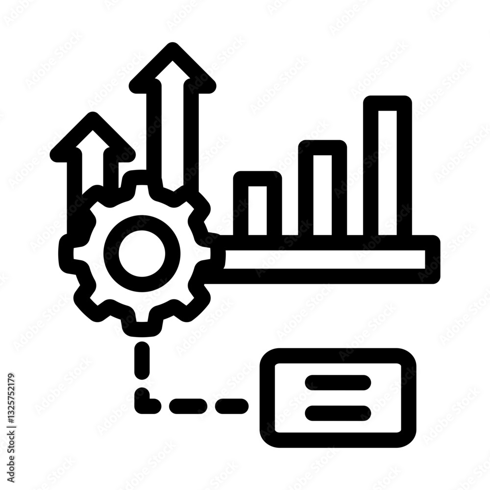 chart graph business analytic outline style chart graph business analytic outline style