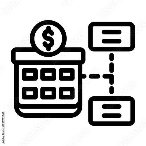 calendar economy business analytic outline style