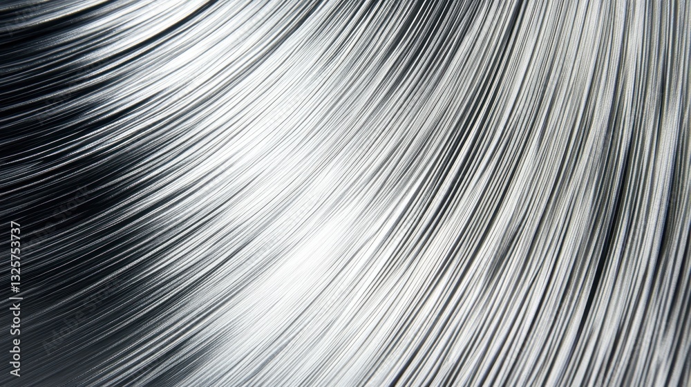 Abstract Silver Metal Texture with Smooth Flowing Lines and Curves Abstract Silver Metal Texture with Smooth Flowing Lines and Curves