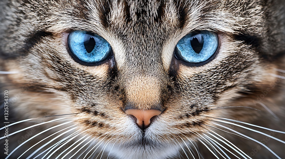 Captivating Feline with Piercing Blue Eyes Captivating Feline with Piercing Blue Eyes